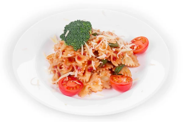 Pasta met tomatensaus — Stockfoto