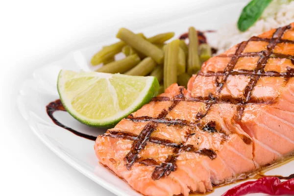 Gegrillter Lachs — Stockfoto