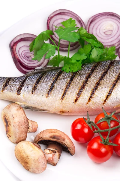 Grilled seabass — Stock Photo, Image