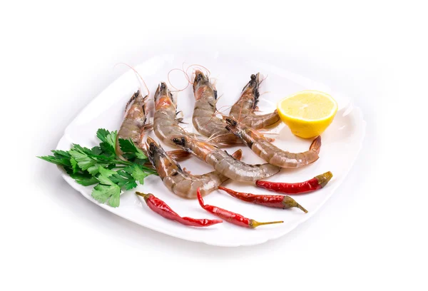 Raw tiger shrimps — Stock Photo, Image