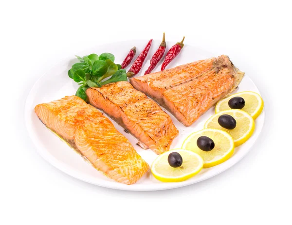 Salmone alla griglia — Foto Stock