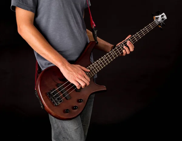 Bass guitarist. — Stock Photo, Image