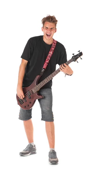 Bass guitarist. — Stock Photo, Image