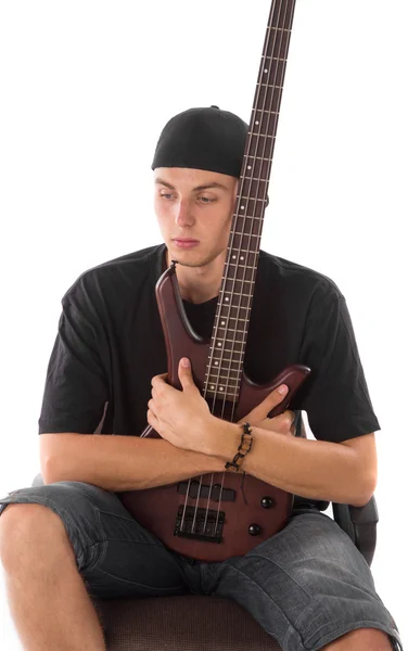 Bajo guitarrista . — Foto de Stock