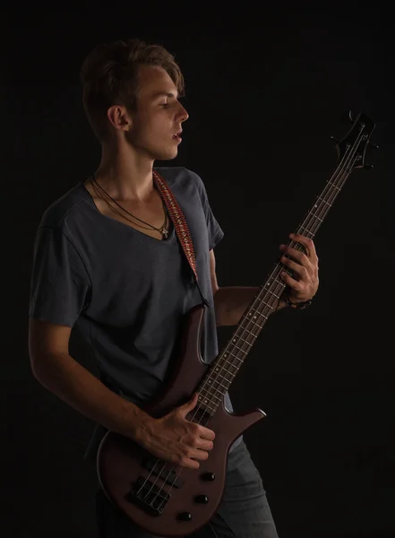 Bajo guitarrista . — Foto de Stock