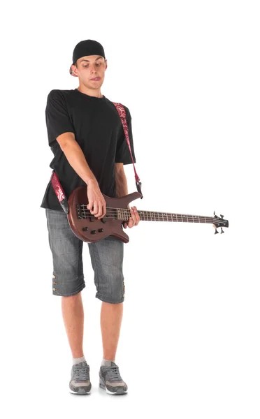 Bass guitarist. — Stock Photo, Image