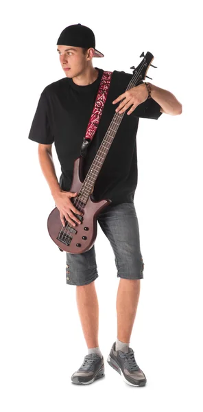 Bass guitarist. — Stock Photo, Image