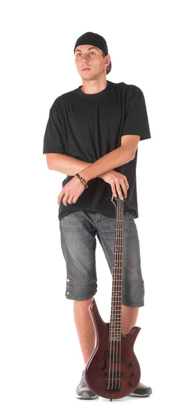 Bass guitarist. — Stock Photo, Image