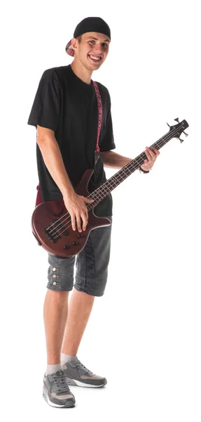 Bass guitarist. — Stock Photo, Image