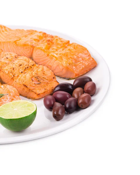 Filete de salmón frito — Foto de Stock