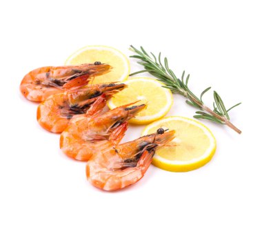 Limon ile lezzetli karides