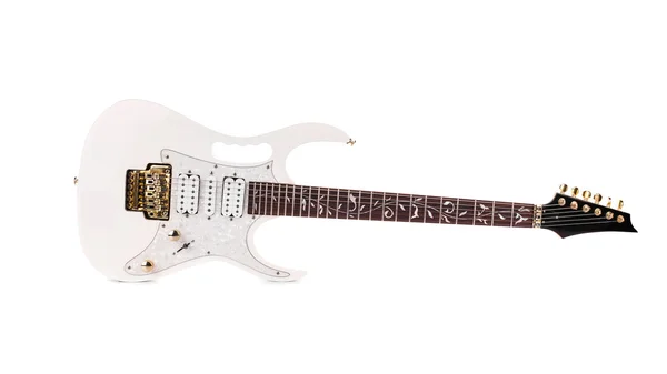 Guitarra eléctrica blanca — Foto de Stock