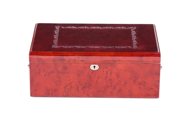 Geschlossener hölzerner Humidor — Stockfoto