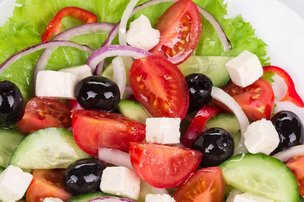 Heerlijke Griekse salade. — Stockfoto