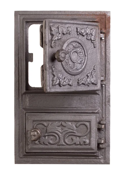 Cast iron door for furnaces — Stock Photo, Image