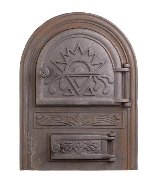 Cast iron door for furnaces — Stock Photo, Image