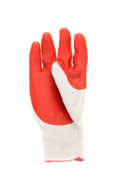 Красная резиновая перчатка — стоковое фото