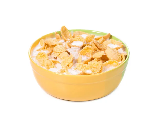 Bowl of corn flakes — Stock Photo, Image