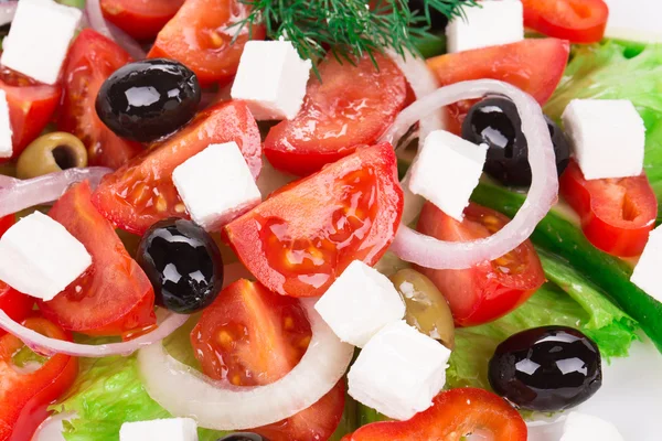 Griekse salade close-up — Stockfoto