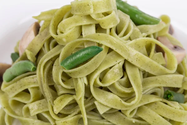 Tagliatelle de pasta con frijoles —  Fotos de Stock