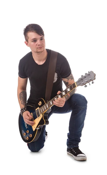 Lead guitarist playing guitar — Stock Photo, Image