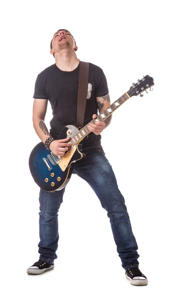 Lead guitarist playing guitar — Stock Photo, Image