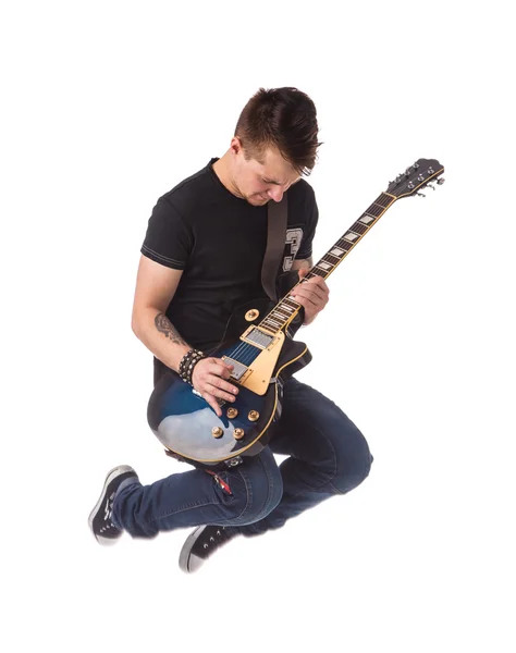 Lead guitarist playing guitar — Stock Photo, Image