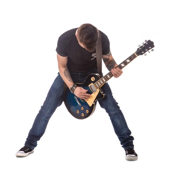 Lead guitarist playing guitar — Stock Photo, Image