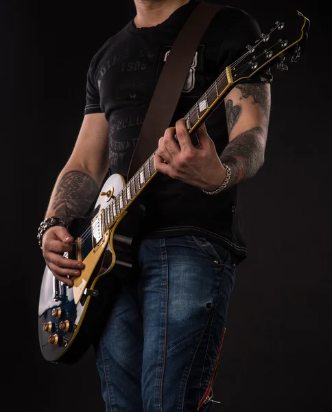Gitar gitarist kurşun — Stok fotoğraf
