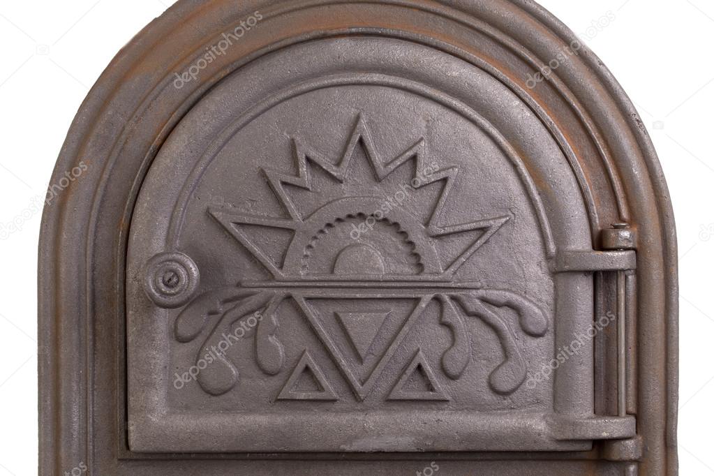 Cast iron door for furnaces.