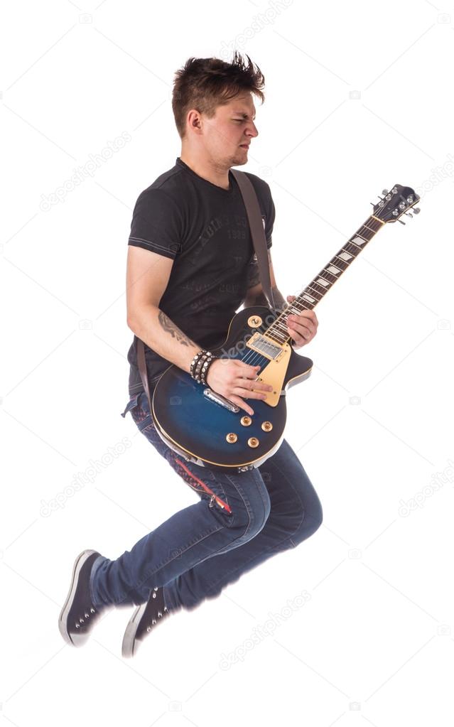Lead guitarist playing guitar