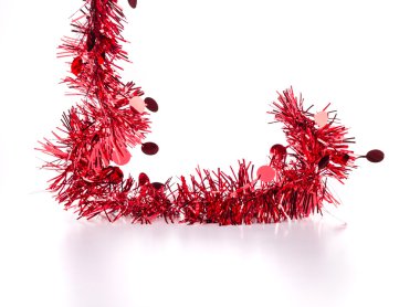 Christmas kırmızı tinsel yıldız. 