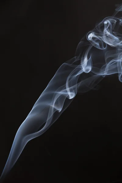 White smoke on black background. — Stock Photo, Image