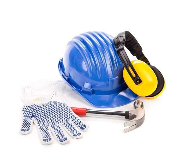 Hard hat with tools — Stock Photo, Image