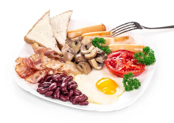 Traditional Full English Breakfast. — Stock Photo, Image