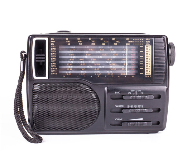 Retro radio. Isolated on a white background.