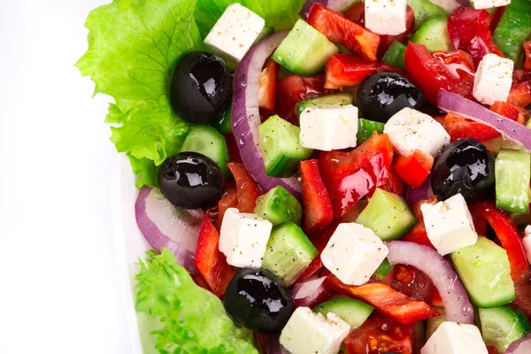 Närbild av grekisk sallad. — Stockfoto