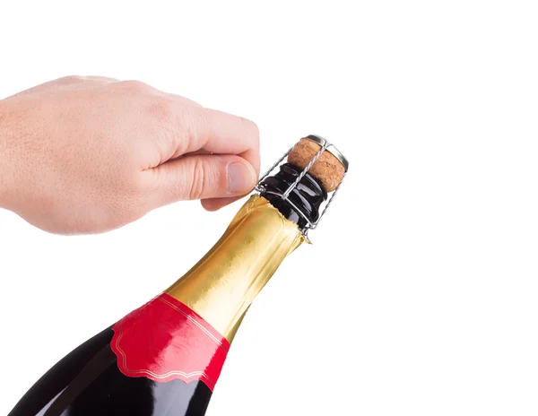 Champagne openen. — Stockfoto