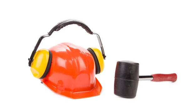 Hard hat with ear muffs. — Stock Photo, Image