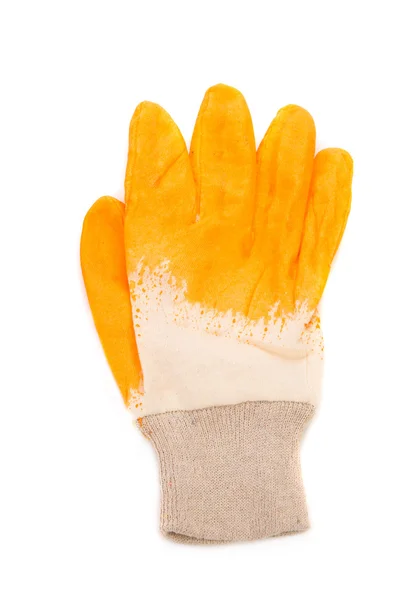 Close up of yellow rubber glove. — Stock Photo, Image