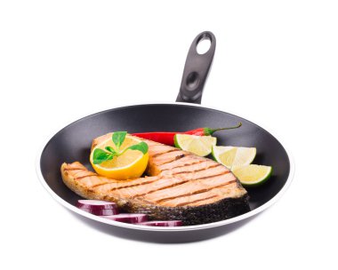 tavada somon steak ile.