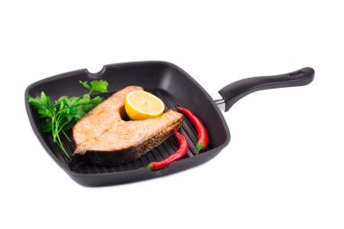 tavada somon steak ile.