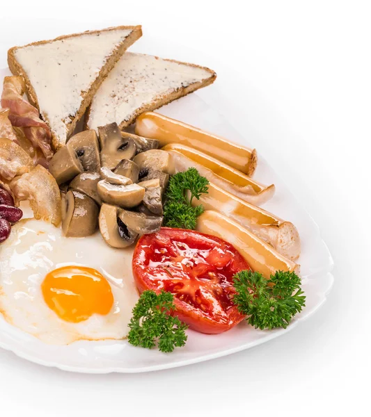 Traditional Full English Breakfast. — Stock Photo, Image