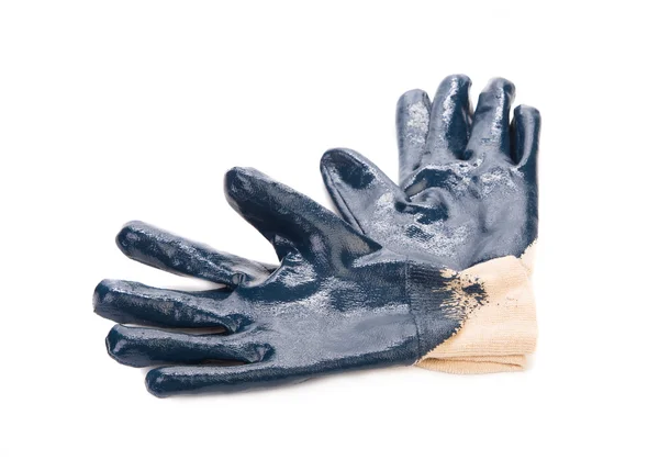 Μπλε λαστιχένια γάντια προστασίας. — Φωτογραφία Αρχείου