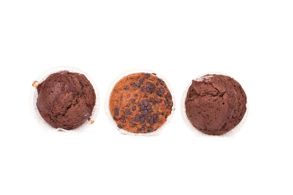 Muffiny s čokoládou. — Stock fotografie