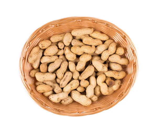 Basket full with peanuts. — Stock Photo, Image