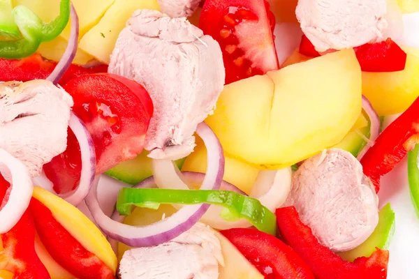 Salada de carne quente — Fotografia de Stock