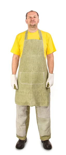 Worker in apron. — Stock Photo, Image