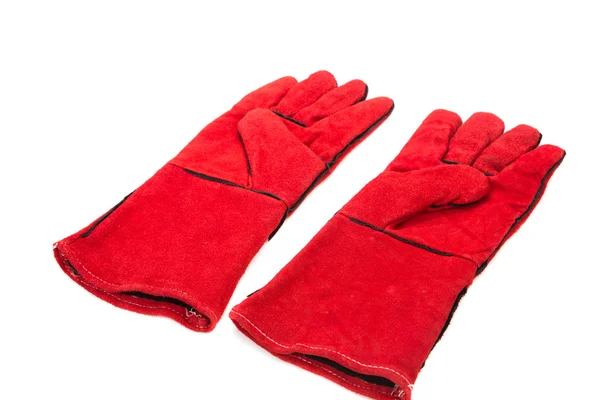 Schwere rote Handschuhe. — Stockfoto