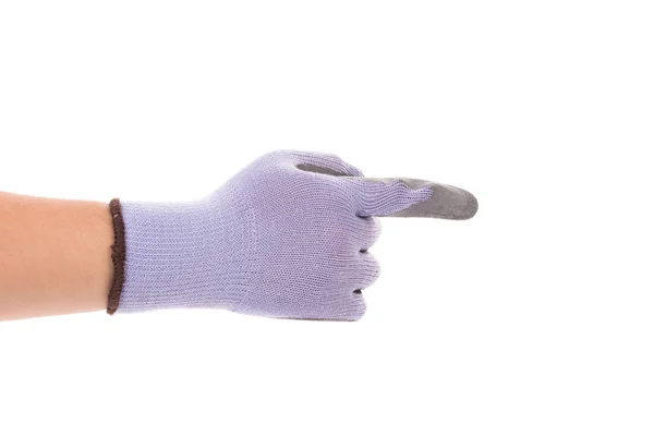 Рука в резиновой перчатке — стоковое фото